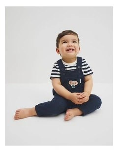 Organically Grown Cotton Koala Jersey Overall in Navy
