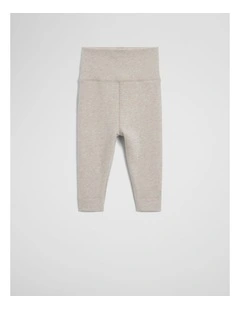 Organically Grown Cotton Pull On Pant in Pebble Marle