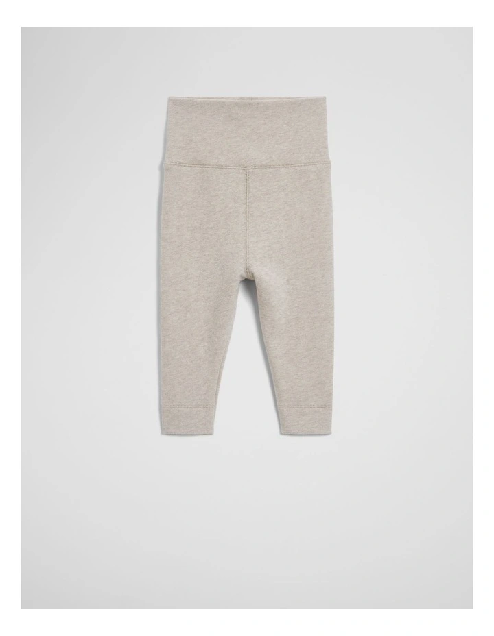 Organically Grown Cotton Pull On Pant in Pebble Marle image 1