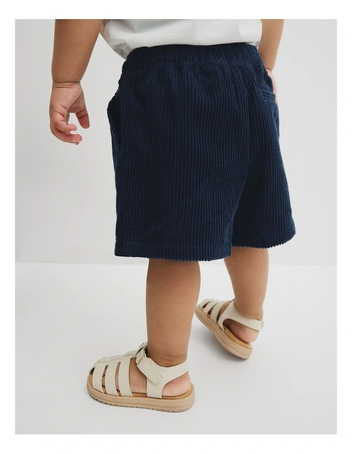 Organically Grown Cotton Pull On Cord Straight Short in Navy image 5