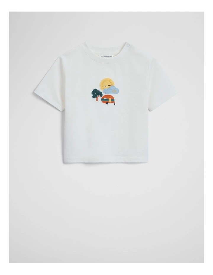 Caravan Applique T-shirt in Marshmallow image 2