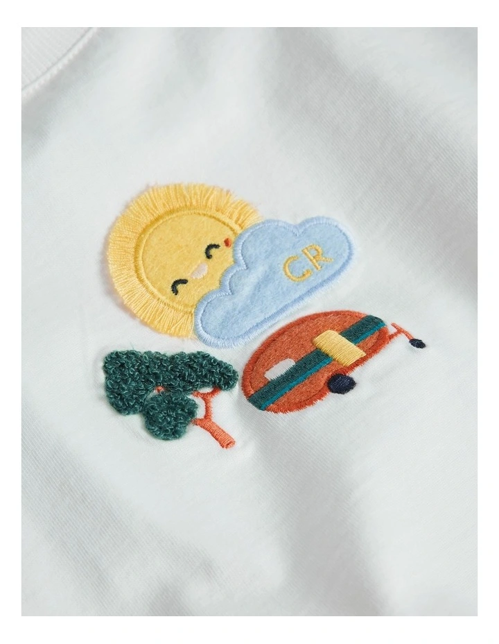 Caravan Applique T-shirt in Marshmallow image 6
