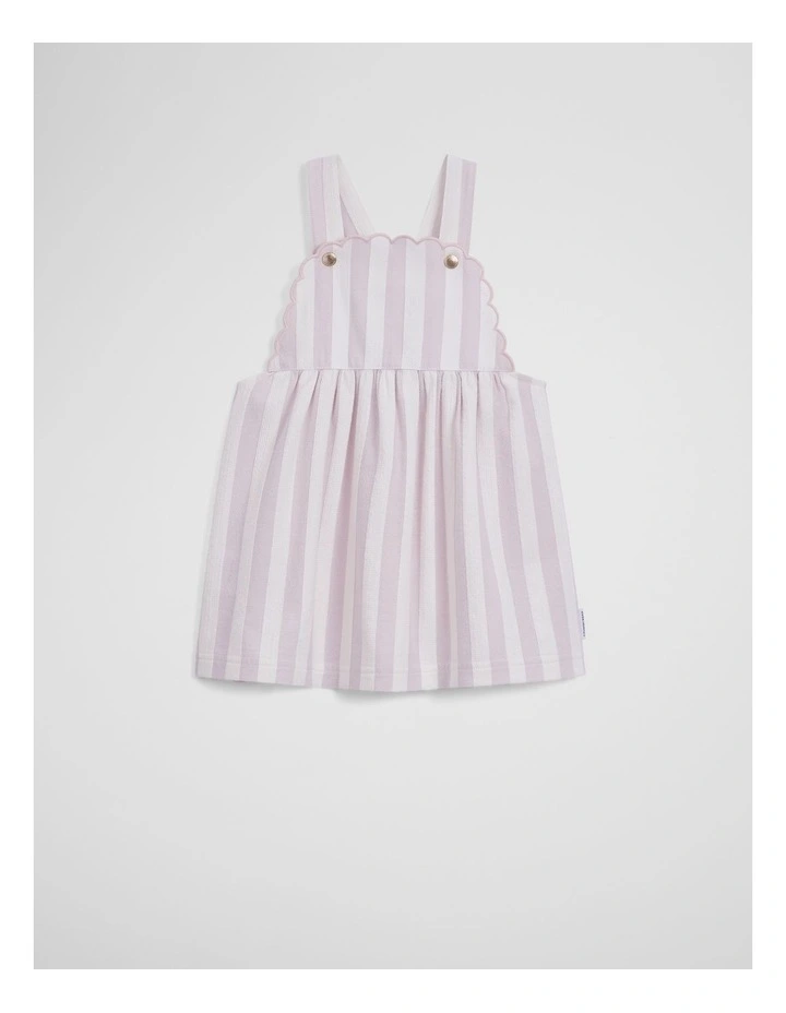 Stripe Pinafore in Lavender Fog image 2