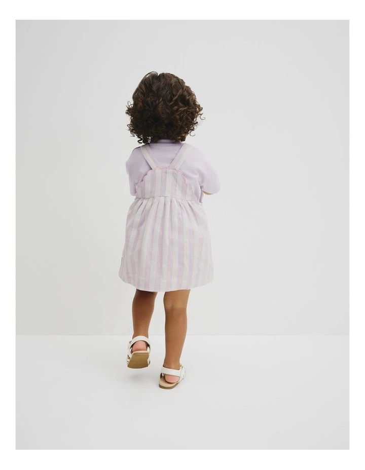 Stripe Pinafore in Lavender Fog image 5