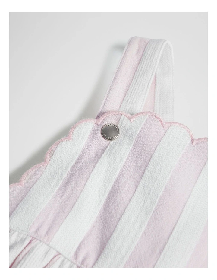 Stripe Pinafore in Lavender Fog image 6