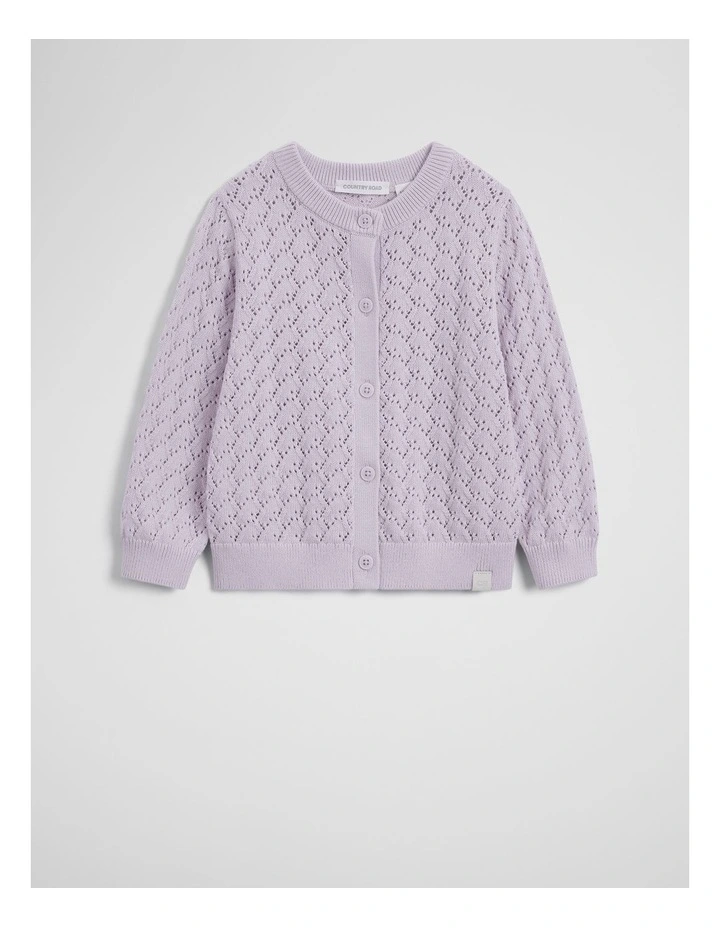 Australian Cotton Cardigan in Lavender Fog image 1