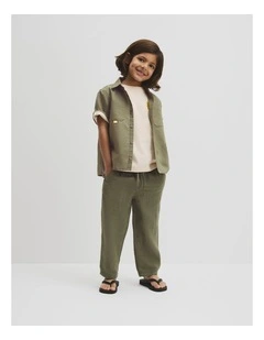 Linen Pant in Dark Sage