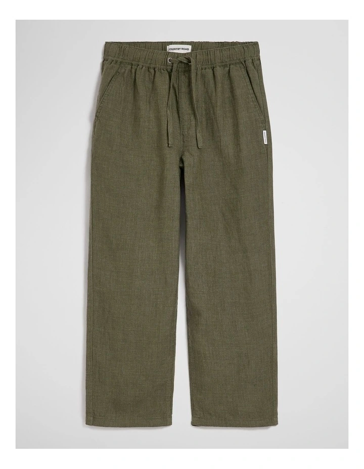 Linen Pant in Dark Sage image 2