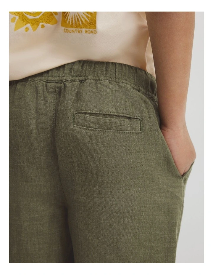 Linen Pant in Dark Sage image 3