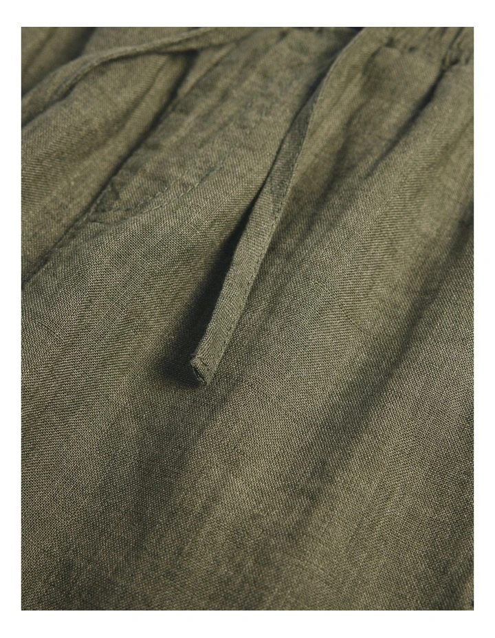 Linen Pant in Dark Sage image 6