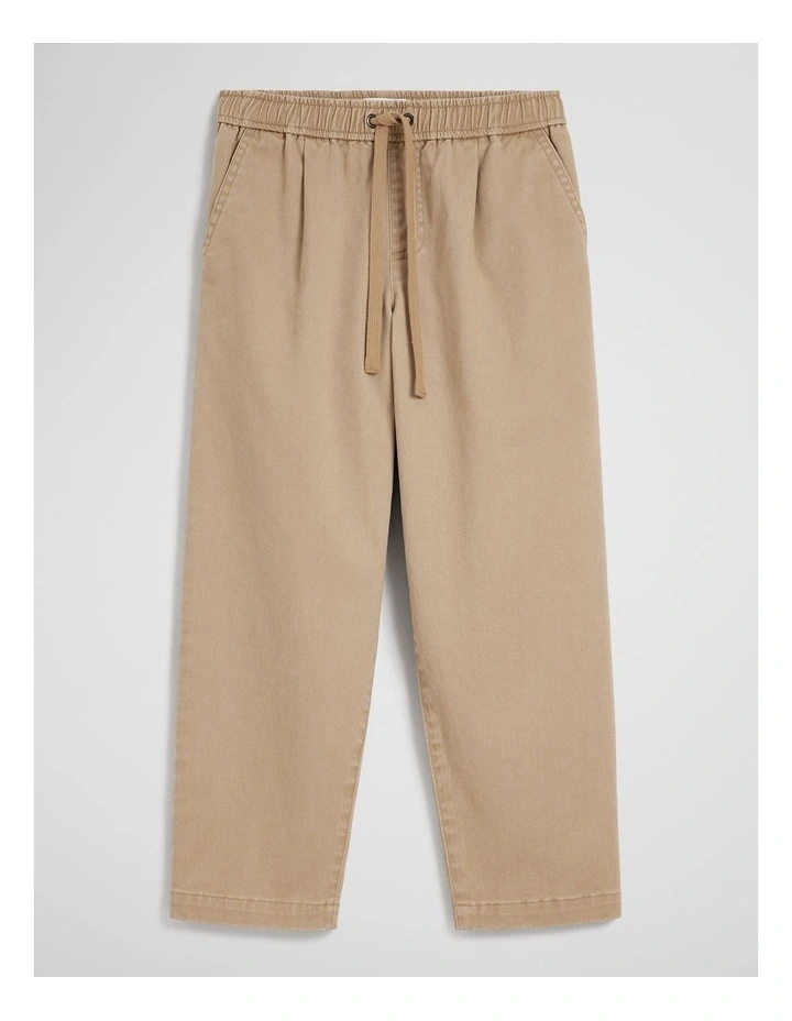 Pull On Twill Pant in Latte image 2