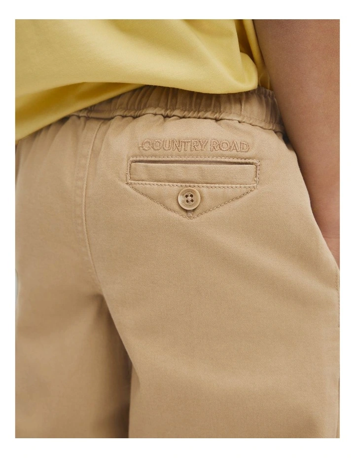 Pull On Twill Pant in Latte image 3