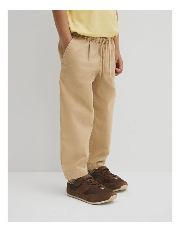 Pull On Twill Pant in Latte image 4
