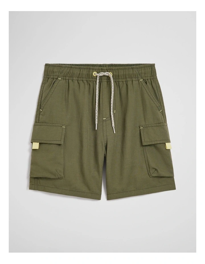 Contrast Cargo Pant Straight in Dark Sage image 2