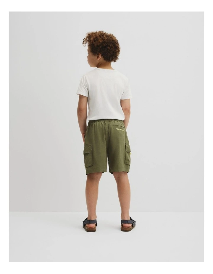 Contrast Cargo Pant Straight in Dark Sage image 5