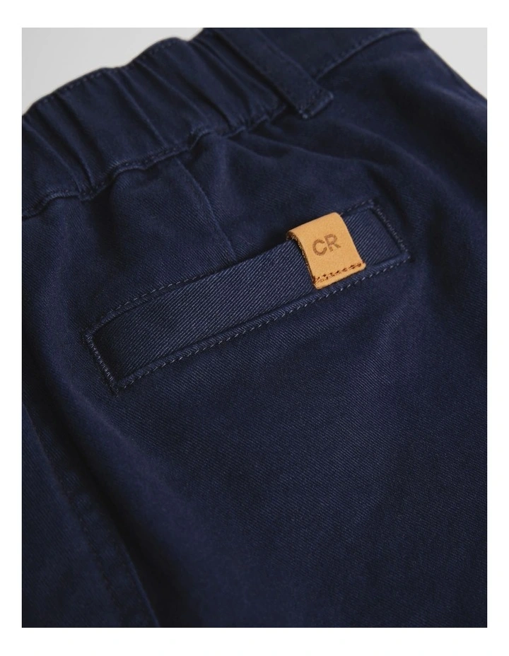 Chino Short in Navy image 2