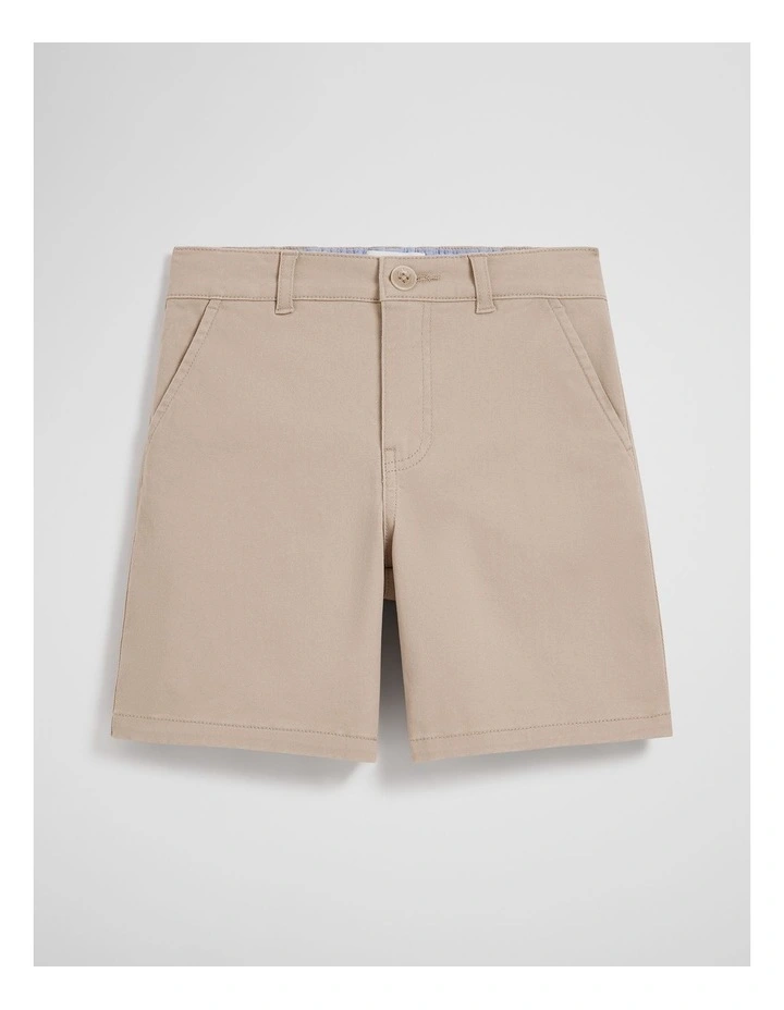 Chino Short in Taupe image 1