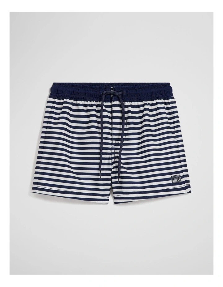 Pull On Board Short in Navy Stripe image 1