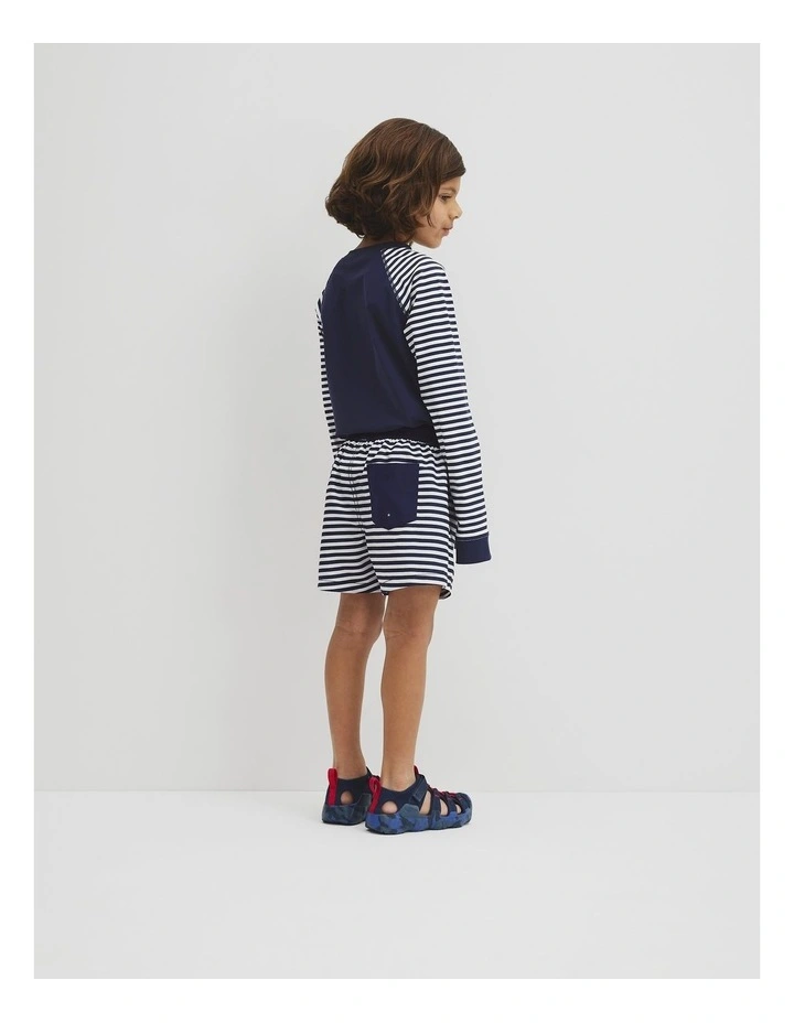 Pull On Board Short in Navy Stripe image 5