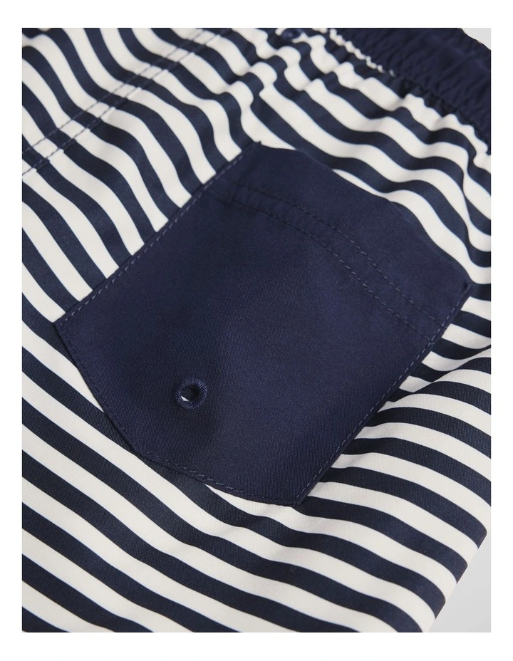 Pull On Board Short in Navy Stripe image 6