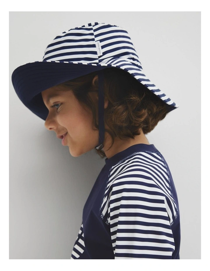 Reverse Swim Bucket Hat in Navy image 2