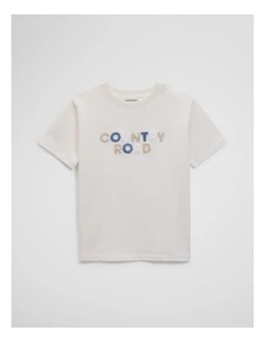 Short Sleeve Boucle T-shirt in Marshmallow
