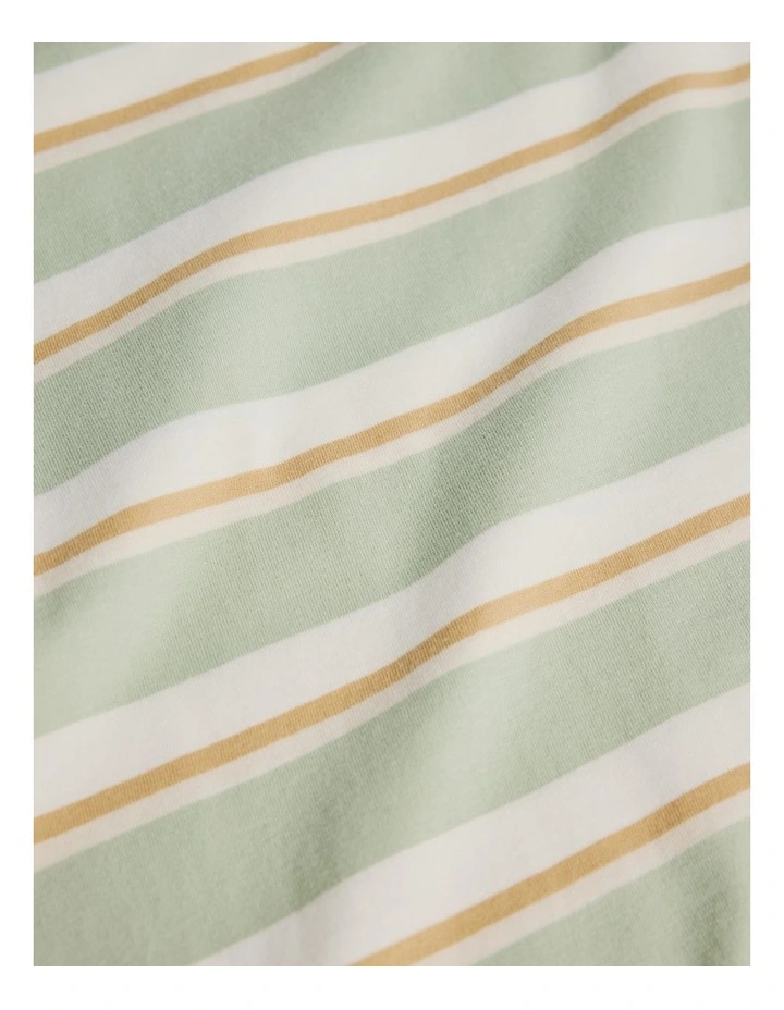 Oversized Stripe Short Sleeve T-shirt in Saltbush Stripe image 6