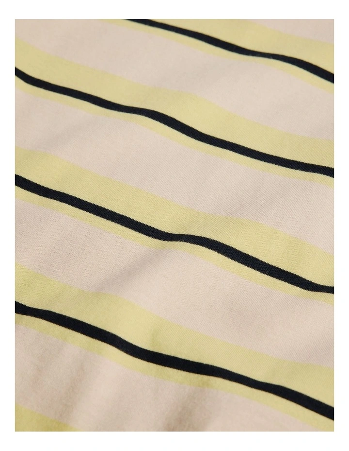Oversized Stripe Short Sleeve T-shirt in Pebble Stripe image 6