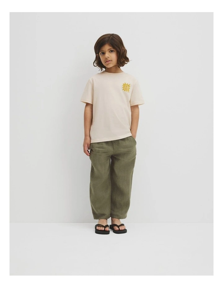 Relaxed Multi Sun Short Sleeve T-shirt in Oyster image 4