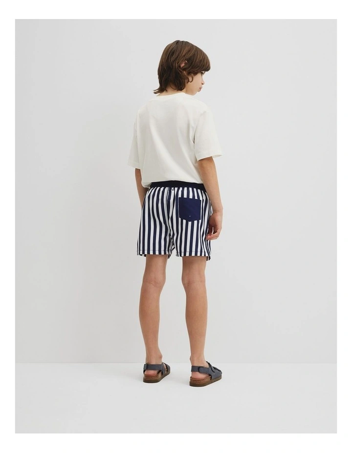 Teen Stripe Board Short in Navy Stripe image 5