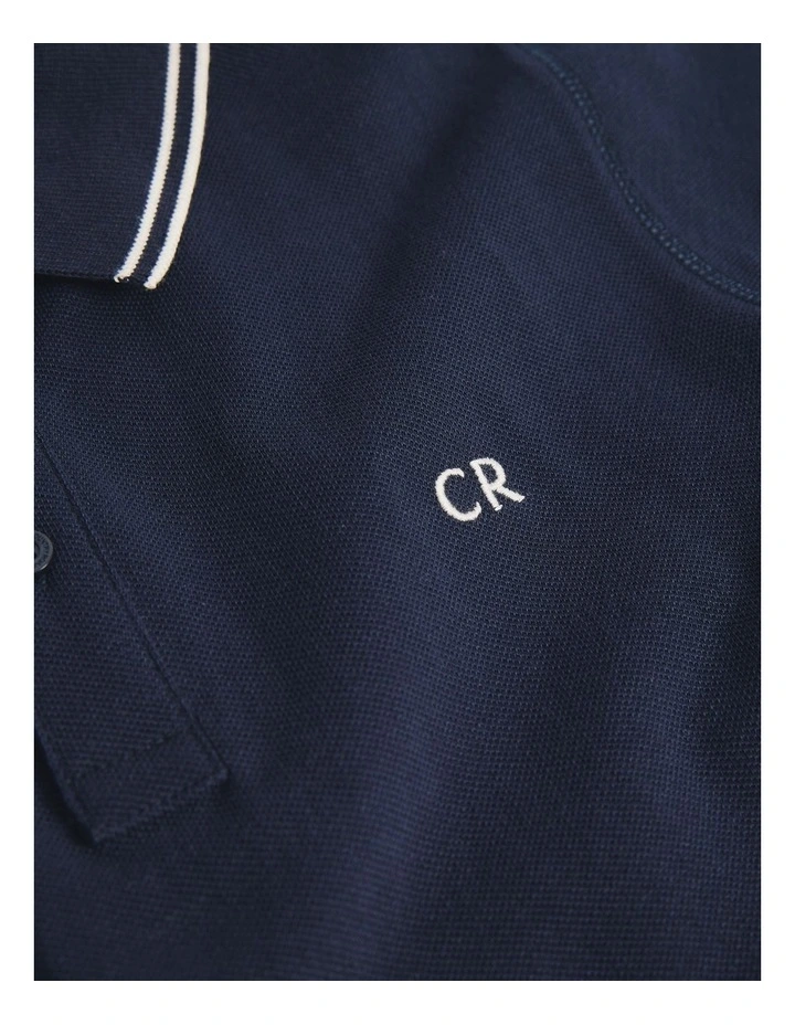 Teen Short Sleeve Logo Polo in Navy image 6