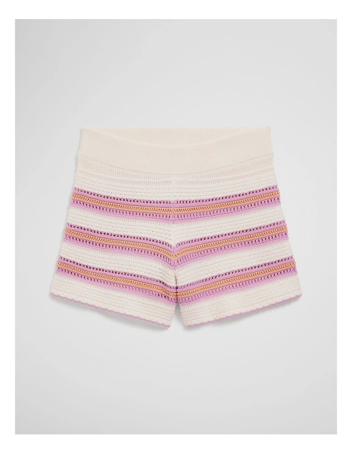 Australian Cotton Knit Short in Multi Stripe image 2