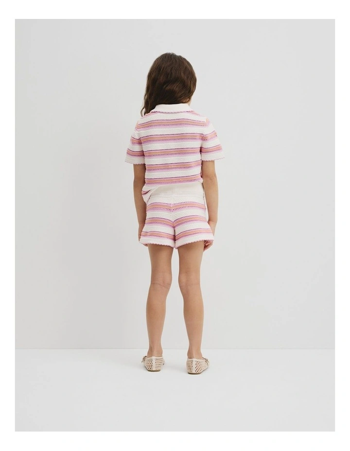 Australian Cotton Knit Short in Multi Stripe image 5