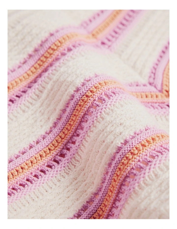 Australian Cotton Knit Short in Multi Stripe image 6