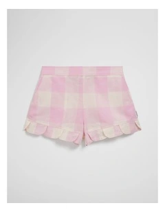 Gingham Short in Pink Lavender