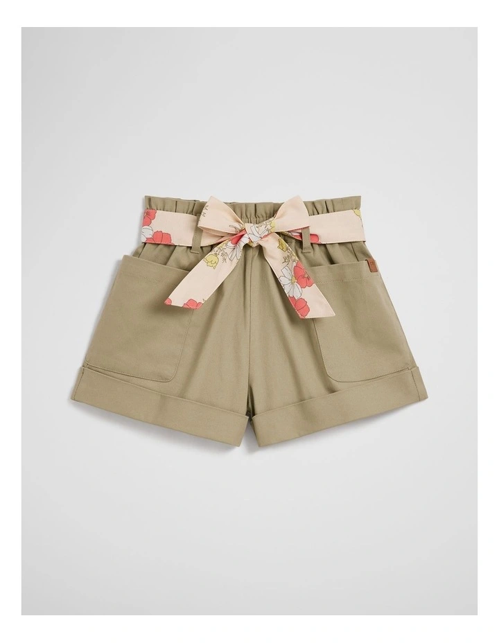 Organically Grown Cotton Twill Short in Elm image 2