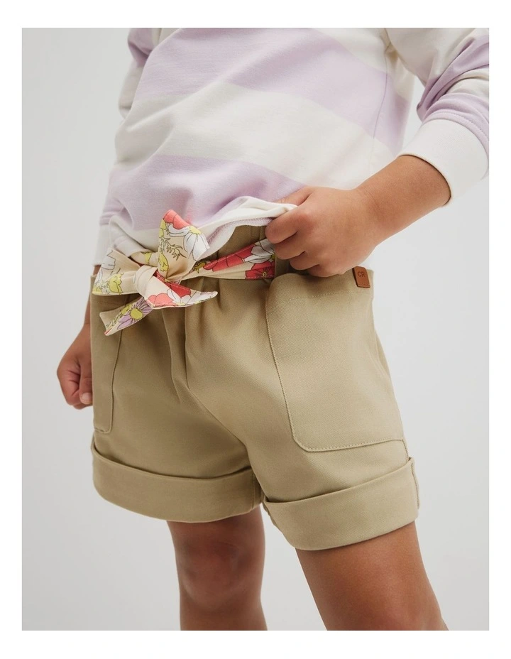 Organically Grown Cotton Twill Short in Elm image 3