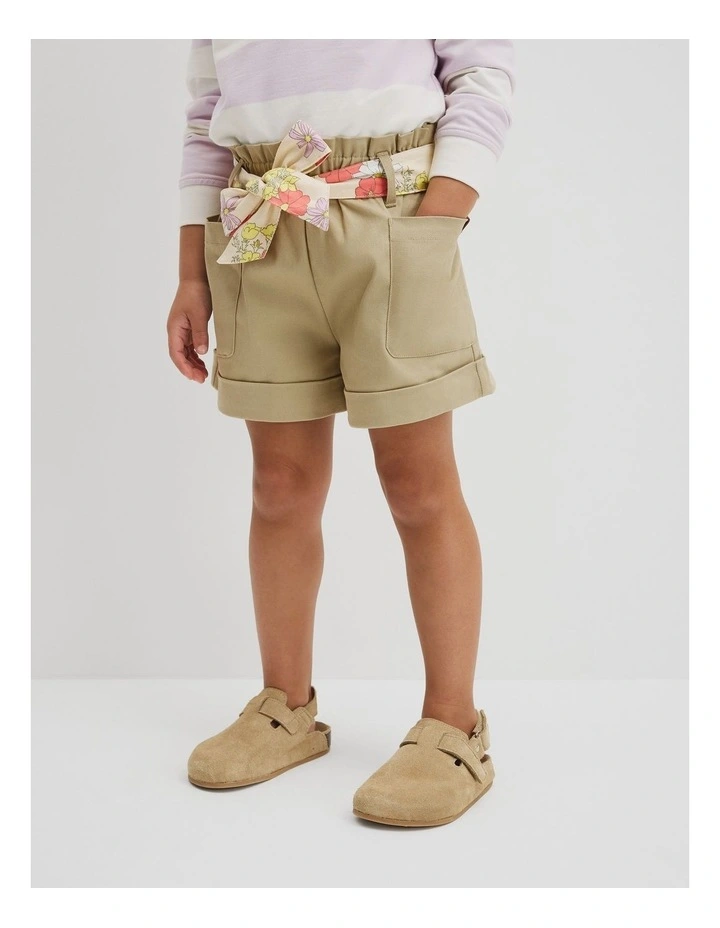 Organically Grown Cotton Twill Short in Elm image 4