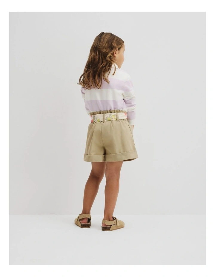 Organically Grown Cotton Twill Short in Elm image 5