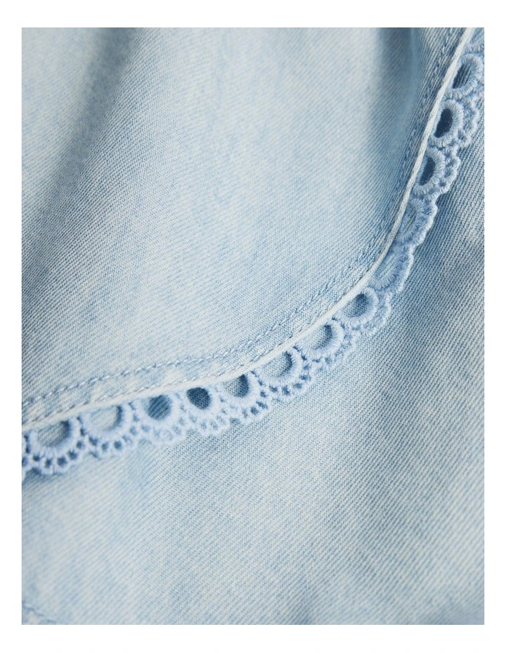 Lyocell Skirt in Sky Blue Wash image 2