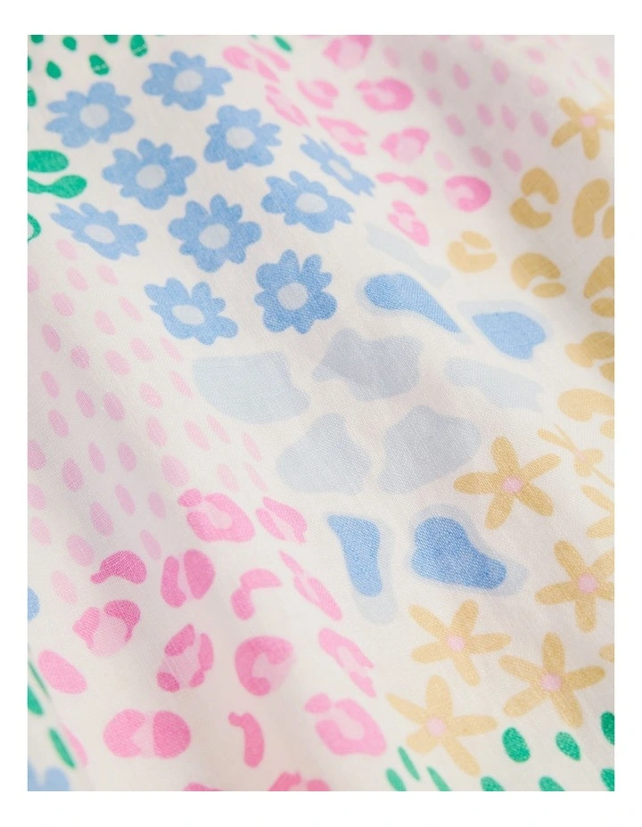 Teen Sleeveless Print Shift Dress in Multicolour image 6
