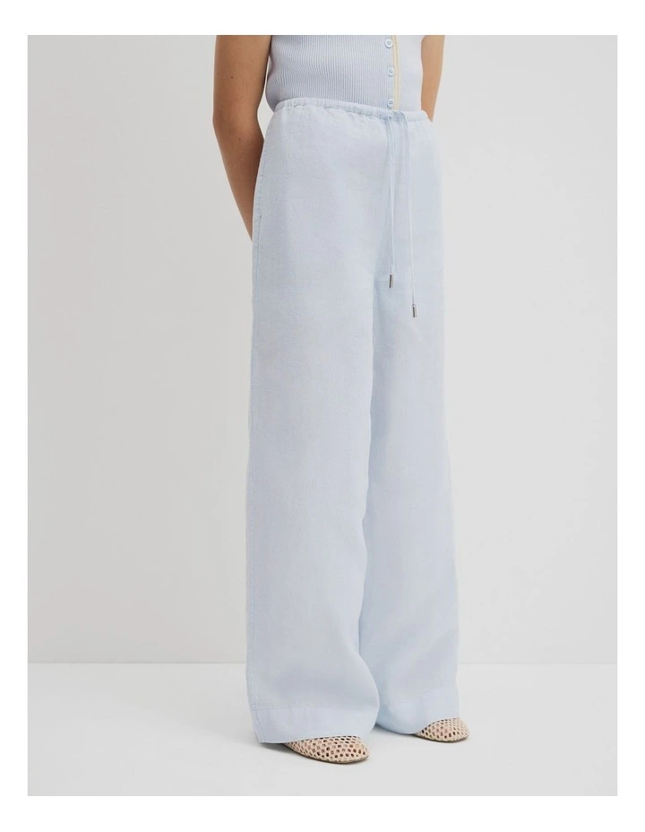 Teen Linen Pant in Ice Blue image 4