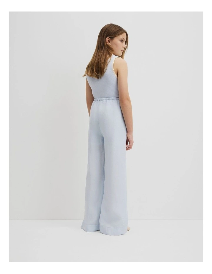 Teen Linen Pant in Ice Blue image 5