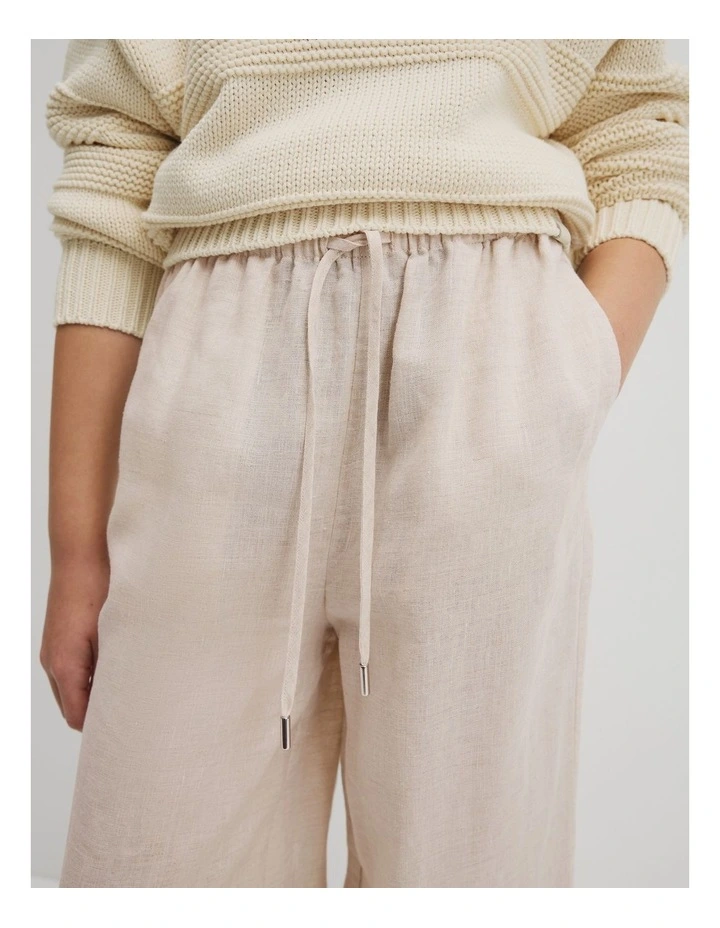 Teen Linen Pant in Flax image 3