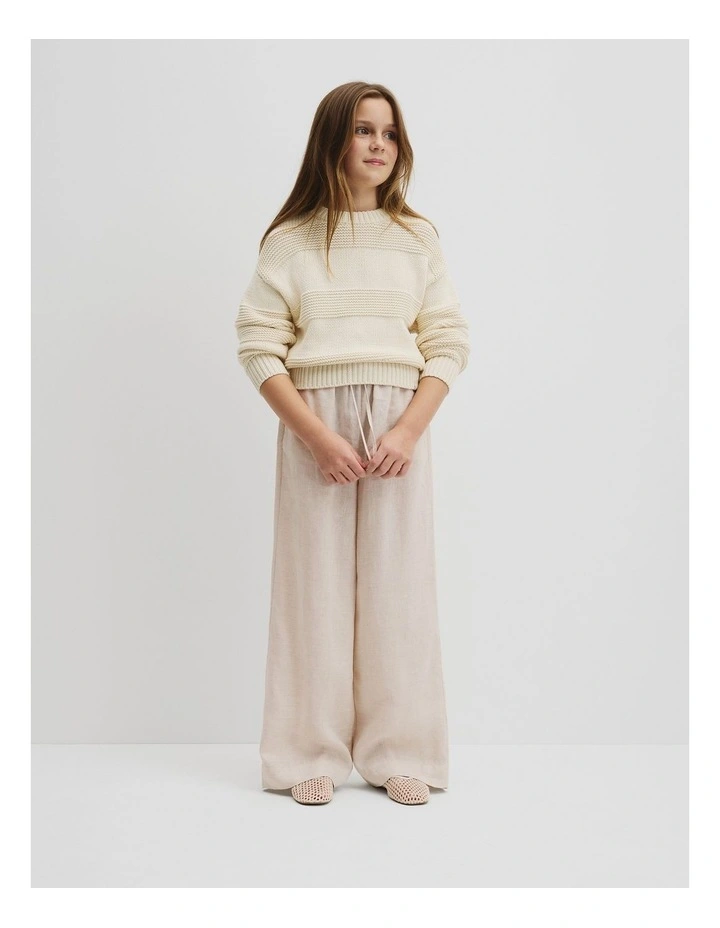Teen Linen Pant in Flax image 4