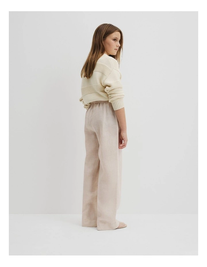 Teen Linen Pant in Flax image 5
