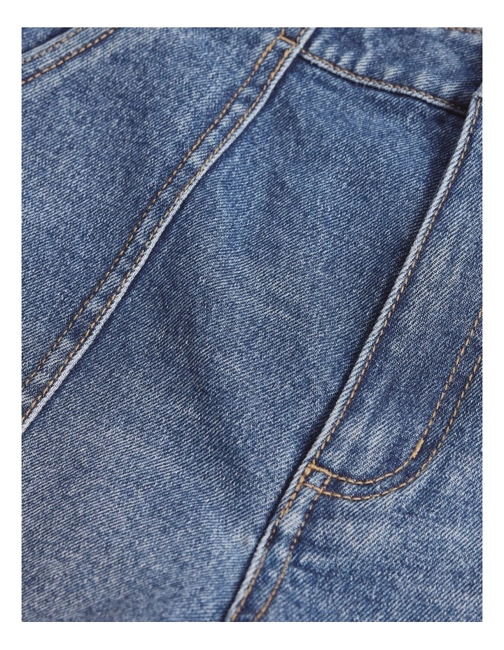 Teen Denim Short in Mid Wash Blue image 6