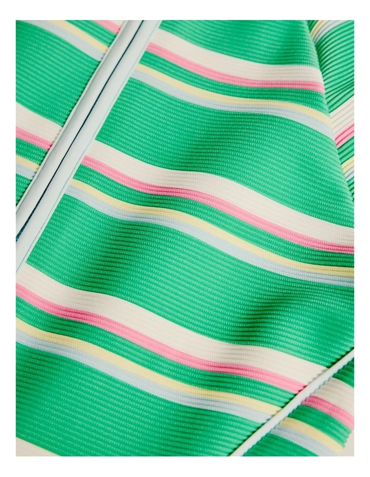 Teen Short Sleeve Stripe Swimsuit in Lush Green image 6