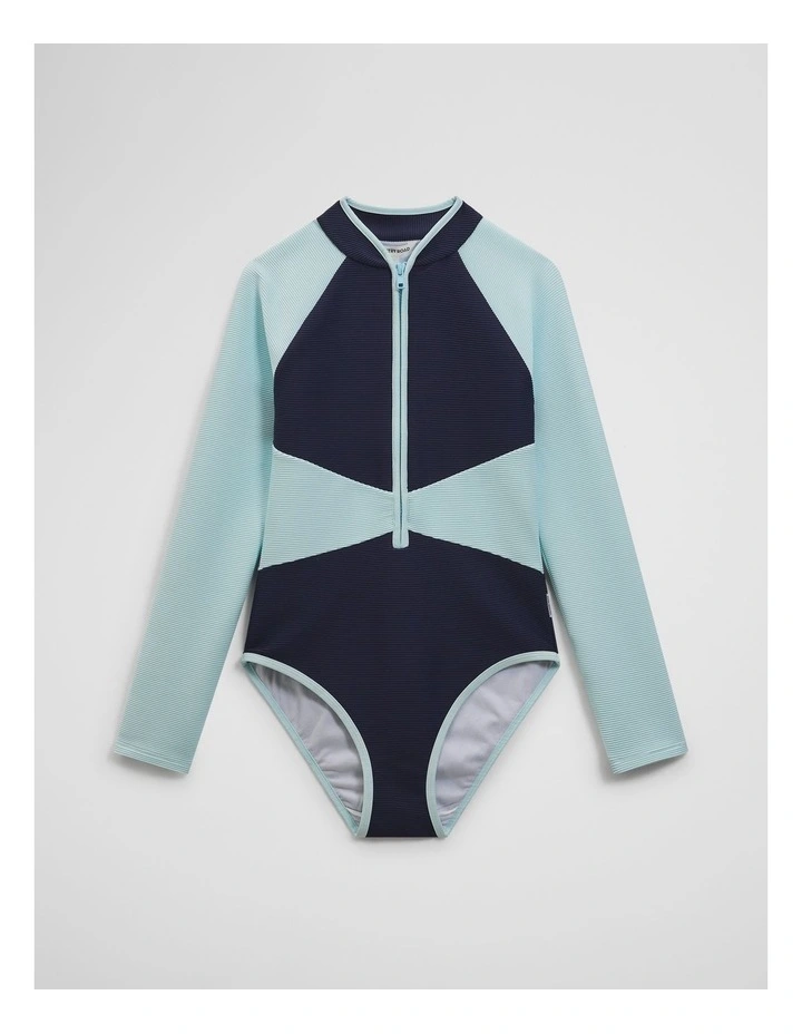 Teen Long Sleeve Spice Swimsuit in Navy image 2
