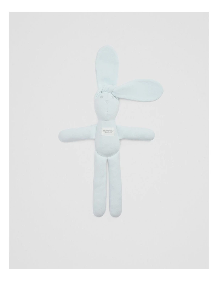 Organically Grown Cotton Rib Bunny in Pale Blue image 1